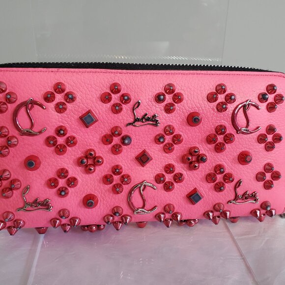 Christian Louboutin Panettone logo studs Zip Around Long Wallet - Picture 2 of 13